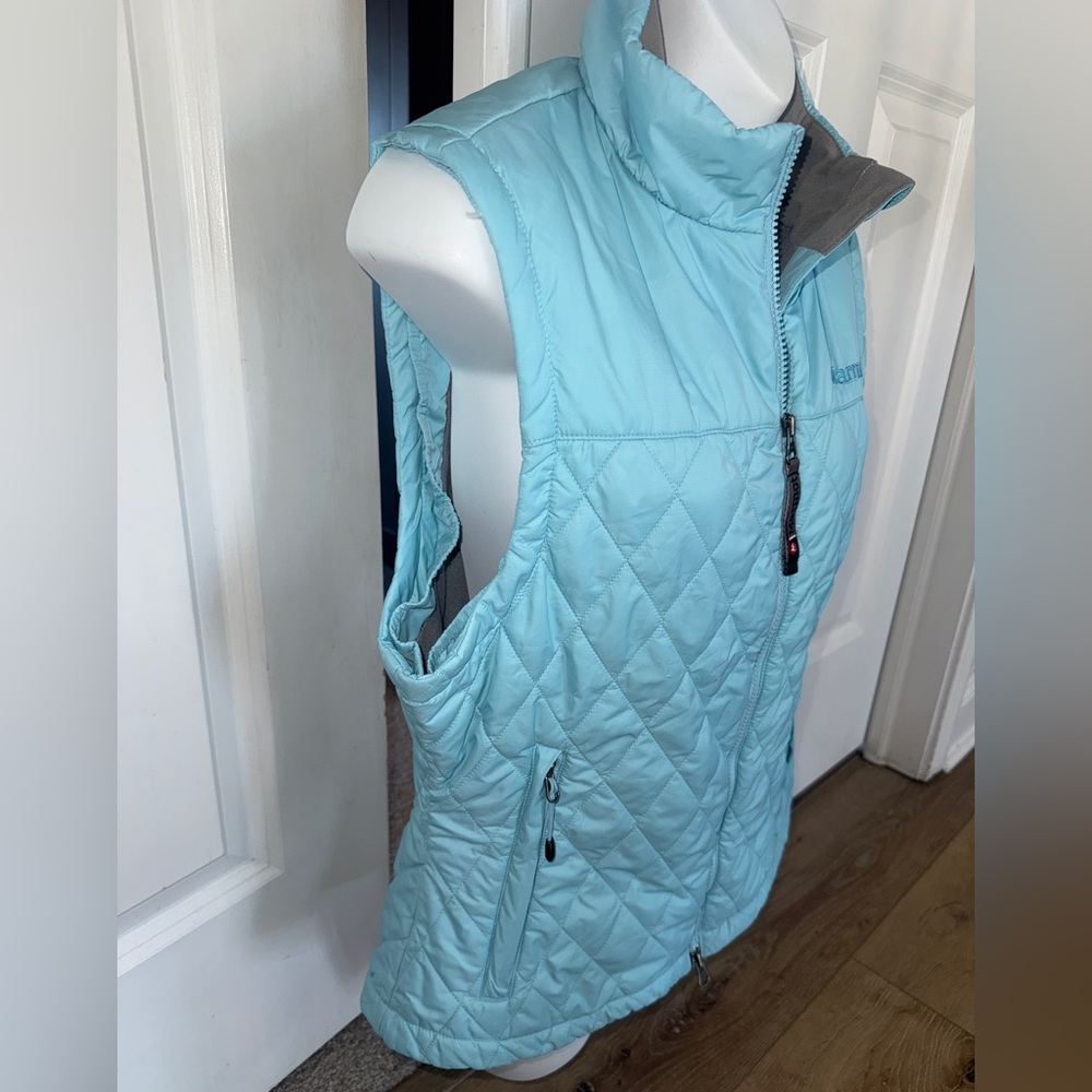 Marmot Women's Kitzbuhel Vest, Ice Blue w Gray Fleece Interior, Medium, EUC - Picture 2 of 7